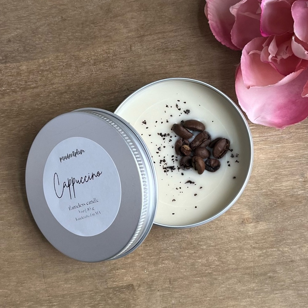 Cappuccino Scented Tin Candle Flameless Candle for warmers